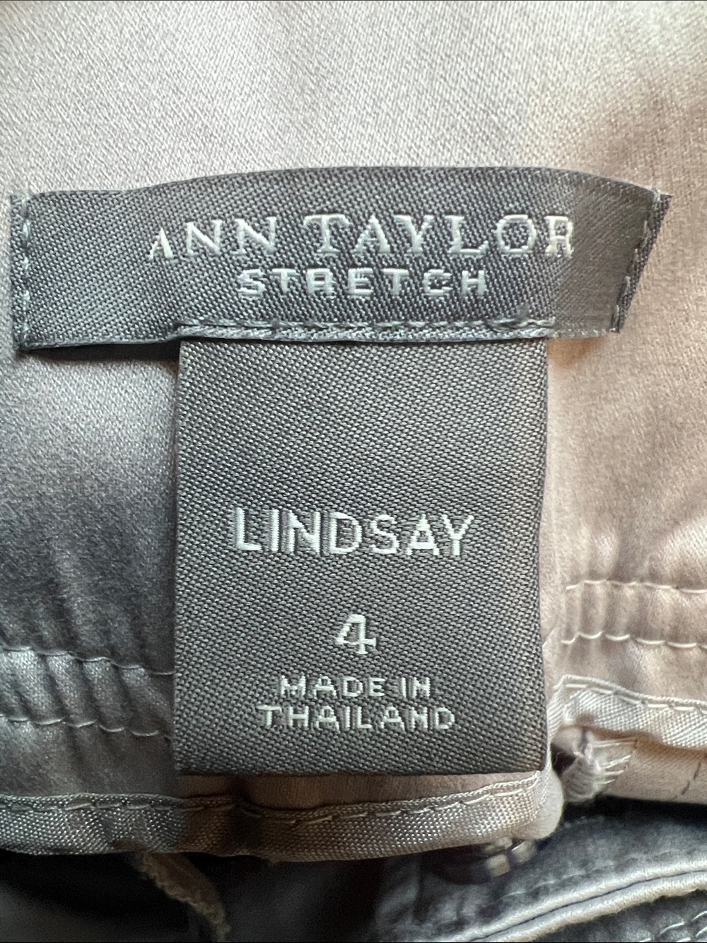 Ann Taylor Lindsay Sz 4 Women's Ankle/Crop Light Gray Pants Staple Simple - Picture 5 of 9